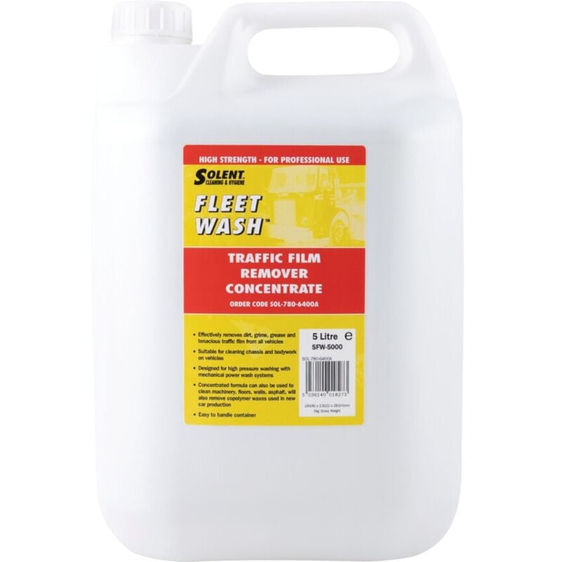 Solent Cleaning SFW-5000 Fleet Wash Traffic Film Remover 5L