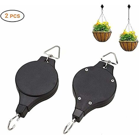 2Pcs Retractable Pulley Plant Hooks Adjustable Hanging Flowe - Inspire  Uplift