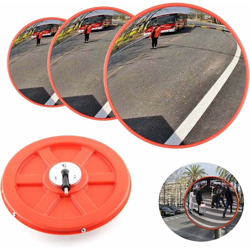 Briefness - Traffic Mirror 45cm Convex Mirror for Driveway Wide Angle Security Curved Convex Road Mirror Traffic Driveway Safety Convex Mirror