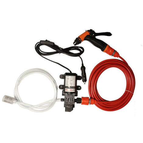 Tragbare 12-V-Hochdruck-Autowaschanlage (100 W), Autowaschpumpe, tragbares Autoreinigungsset, Wasserpumpen-Spritzpistole mit Schlauch