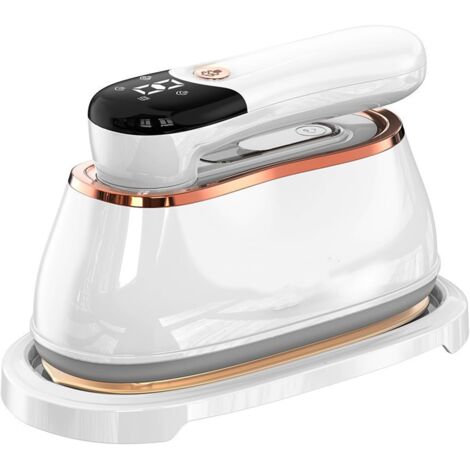 Tragbare 2-in-1-Bügelmaschine, Handdampfgerät für Kleidung, 1200 W + 20 Sekunden schnelles Aufheizen, 180°-Drehung, Bügelmodus mit LCD-Display