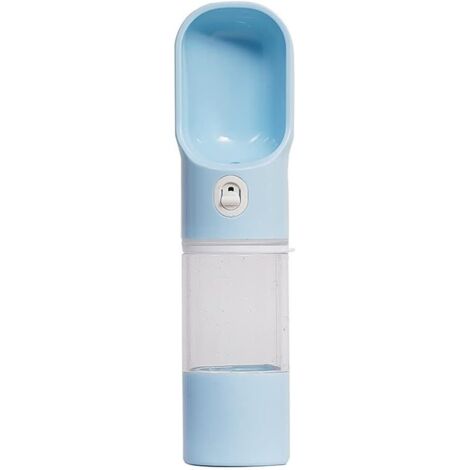 Tragbare 280-ml-Hundetrinkflasche mit integriertem Futternapf und Wasserspender für Spaziergänge und Reisen