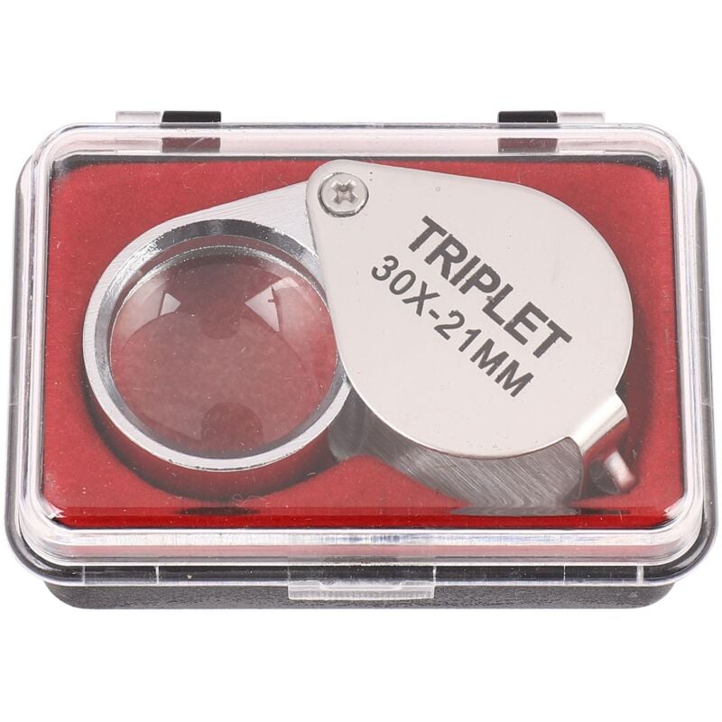 Image of Tragbare 30X Power 21Mm Juweliere Lupe Gold Juwelier Geschäft Mit Vorzüglich Box