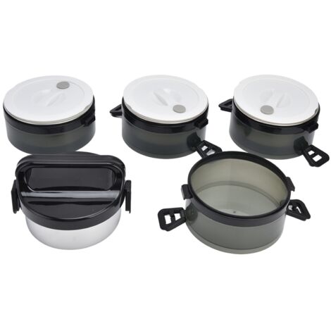 Tragbare, 4-lagige, auslaufsichere, isolierte Edelstahl-Lunchbox für den Außenbereich