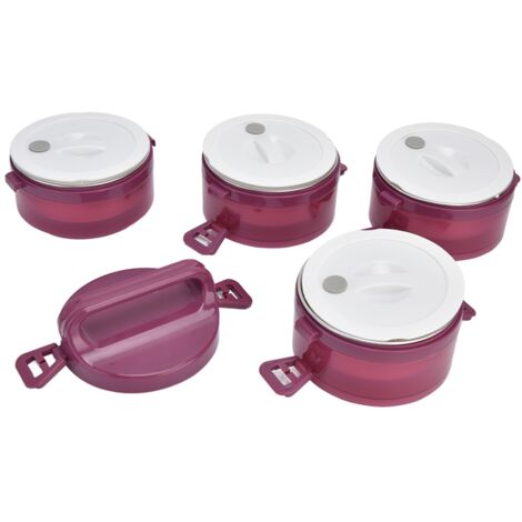Tragbare, 4-lagige, auslaufsichere, isolierte Edelstahl-Lunchbox für den Außenbereich