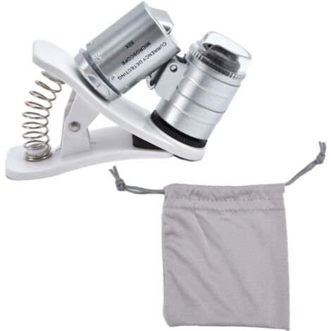Tragbare 60-fache LED-Lupe für Schmuck, mobile Mikroskopie und Lackreparatur