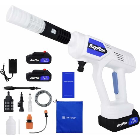 Tragbare Akku-Hochdruckreiniger Jet Wasser Waschen Auto Reiniger Pistole Set mit 2pcs Li-Ion Batterien