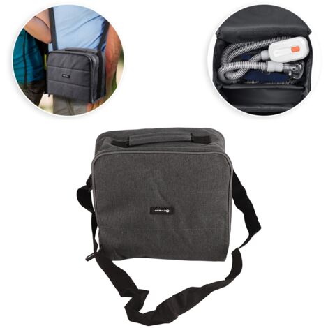 Tragbare Atemschutztasche für Reisen, grauer Organizer