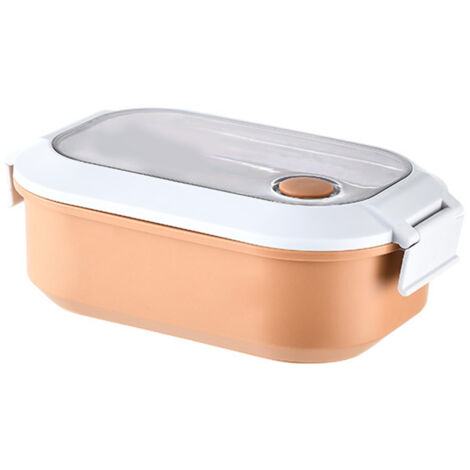 Tragbare, auslaufsichere, isolierte Edelstahl-Lunchbox für Schule und Büro – Niedliches orangefarbenes Design