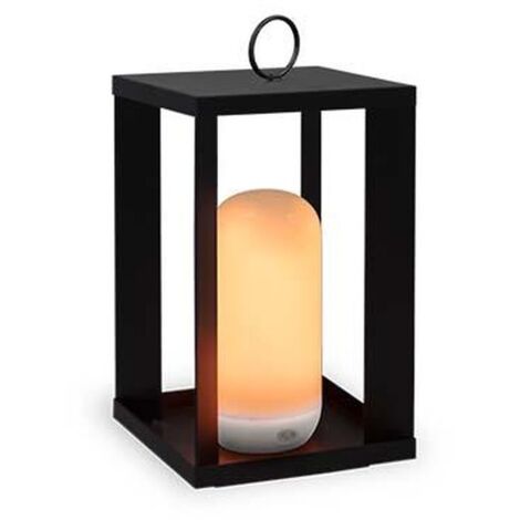 Tragbare Außenleuchte LED Modul Akku Dimmer Fernbedienung H: 30 cm IP54 2000K kabellos Outdoor Gartenlaterne