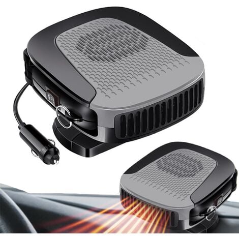 KINSI Tragbare Autoheizung 12V 150W, Mit 360°-Drehhalterung, Enteisung, Entnebelung