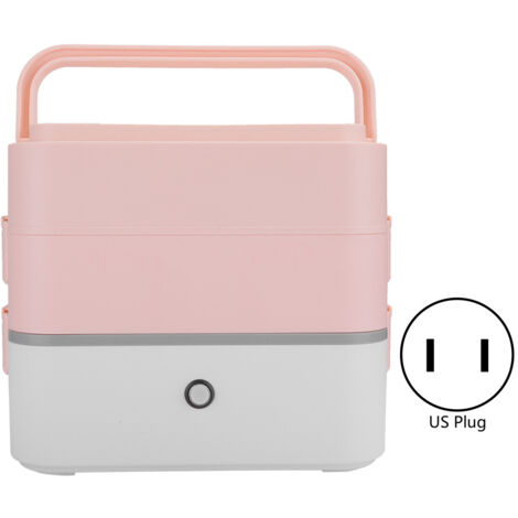 Tragbare, elektrisch beheizte Lunchbox – Doppellagiger Dampfgarer – 110-V-US-Stecker