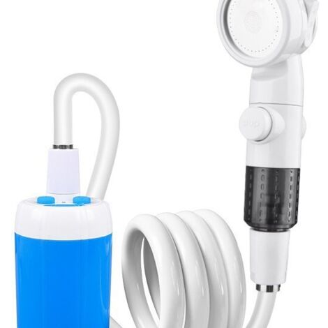 Tragbare elektrische Campingdusche mit 4000 mAh, Doppelsprühmodus, multifunktionaler Wassersprüher zum Baden von Haustieren, Autowaschen, Wandern, Strand, Reisen