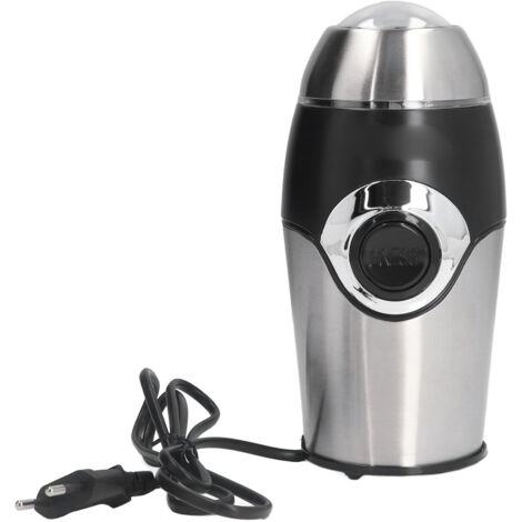 Tragbare elektrische Kaffeemühle für Gewürze, Kräuter und Getreide – Klingen aus Edelstahl, 220 V (EU), schwarz