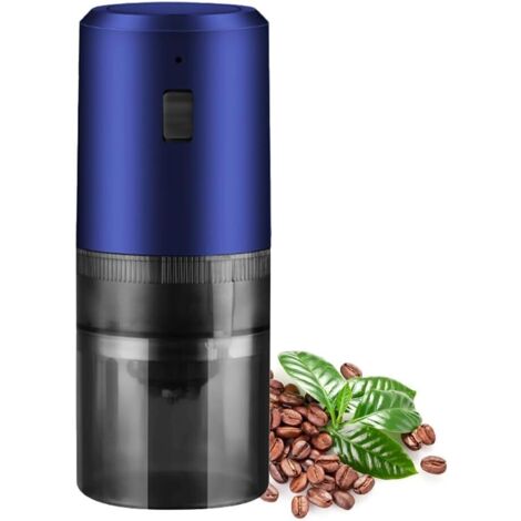 Tragbare elektrische Kaffeemühle mit Ein-Knopf-Bedienung, Gewürzmühle, Weiß