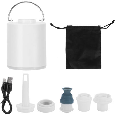 Tragbare elektrische Luftpumpe mit eingebautem Licht für Campingmatratzen und Luftmatratzen