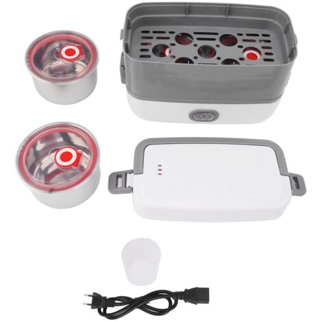 Tragbare elektrische Lunchbox, doppelwandige Edelstahlheizung, ideal für Büro, Reisen und Zuhause, EU-Stecker inklusive.