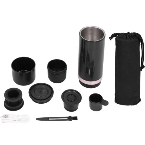 Tragbare elektrische USB-Kaffeemaschine mit Heizfunktion für Camping und Wandern, 12 V/24 V