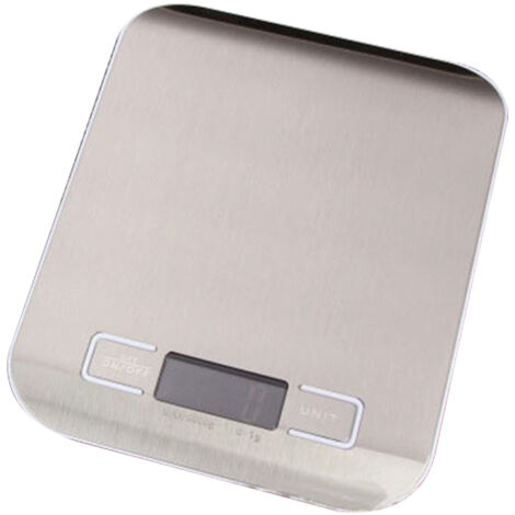 Tragbare elektronische Küchenwaage 5 kg, Digitalanzeige, präzises Backen, Mini-Lebensmittelwaage mit weißem Sockel