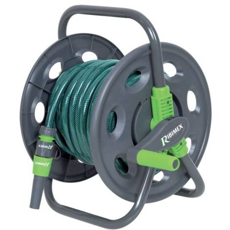Tragbare Gartenschlauchtrommel RIBIMEX mit kompletter Ausstattung