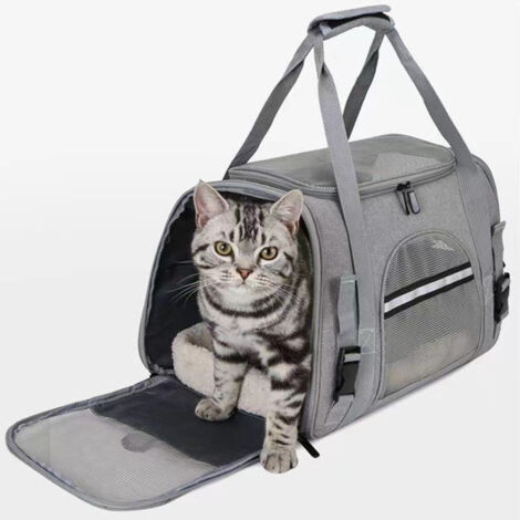 Tragbare Haustier-Transporttasche, Katzen- und Hunde-Ausflugstasche, atmungsaktiv, Autotransporttasche