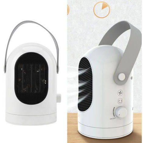 Tragbare Heizung 600W, 180° Drehung, schnelles Aufheizen, leise, für Büro, Zuhause, EU, 220V/50HZ
