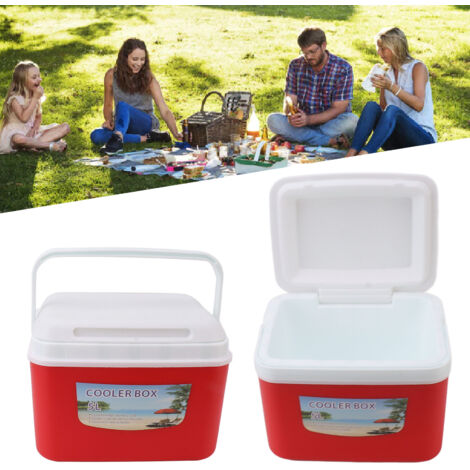 Tragbare, isolierte 5-Liter-Kühlbox für Insulin und Lebensmittel – EPS, Kühlung, Picknicks, Camping, Rot