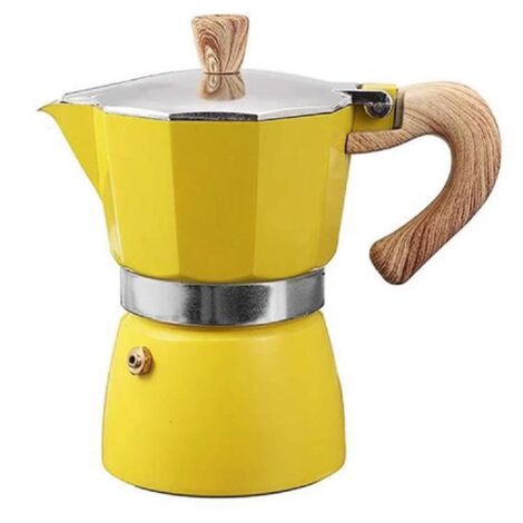 Tragbare italienische 150-ml-/300-ml-Mokakanne aus Aluminium für Espresso, Cappuccino und Latte Macchiato, inklusive Kaltwasserfilter für den Haushalt