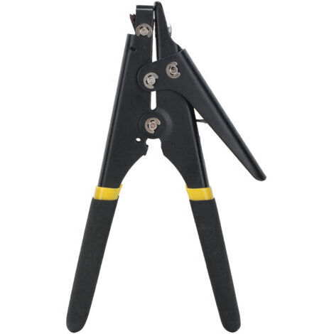 Tragbare Kabelbinderpistole aus Nylon mit einstellbarer Spannung, schwarzes Kunststoff-Kabelbinder-Befestigungs- und Schneidewerkzeug