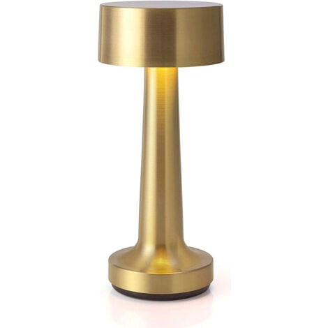 Tragbare kabellose Touch-Tischlampe, 3 W LED-Einbauleuchte, 3000 K warme Farbe, dimmbar und mit wiederaufladbarem Akku, für Nachttische, Couchtische, Hotels und Restaurants