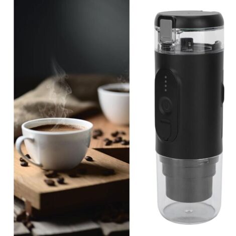 Tragbare Kaffeemaschine, Reisekaffeemaschine, Outdoor-Autobüro, kompatibel mit Kapseln und gemahlenem Kaffee, mit USB-Aufladung, Reise-Gadget MUMU