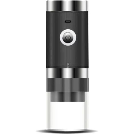 Tragbare Kaffeemaschine, tragbare elektrische Kaffeemühle, vollautomatisch, schwarz