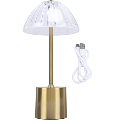 Tragbare LED-Schreibtischlampe mit Kristalloptik und 2000-mAh-Akku – 3 Leuchtmodi und Touch-Steuerung