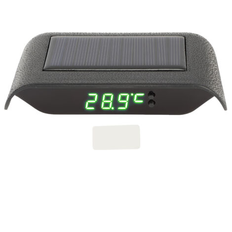 Tragbare LED-Solar-Digitaluhr für Auto und LKW – Hellgrünes Deko-Accessoire