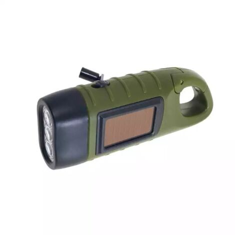 Tragbare LED-Taschenlampe mit Stromgenerator für den Außenbereich, wiederaufladbare Solar-Notfalltaschenlampe, blendfrei