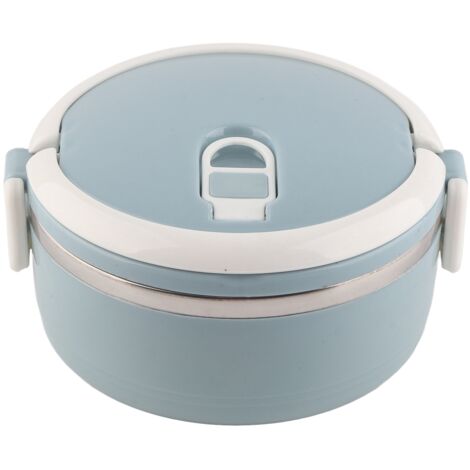 Tragbare Lunchbox aus Edelstahl 304, 700 ml, schwarz, ideal für Camping und Picknicks