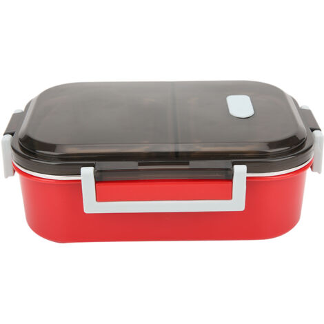Tragbare Lunchbox aus Edelstahl 304 für Camping und Picknicks, 700 ml, rot
