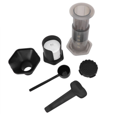 Tragbare manuelle Kaffeemaschine (240 ml) mit 400 Papierfiltern für Büro und Zuhause