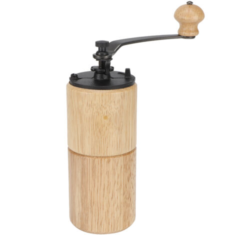 Tragbare, manuelle Kaffeemühle aus Holz – Küchenaccessoire zum Mahlen von Kaffeebohnen – Klares und kompaktes Design