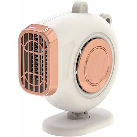 YOYO Tragbare Mini-Raumheizung, Mini-Elektroheizung für Büro, Auto, Innenbereich, Büro, kleiner leiser kabelloser Heizventilator für große