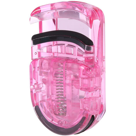 Tragbare Mini-Wimpernzange mit Silikonspitze für einen natürlichen Schwung – Rosa Beauty-Accessoire