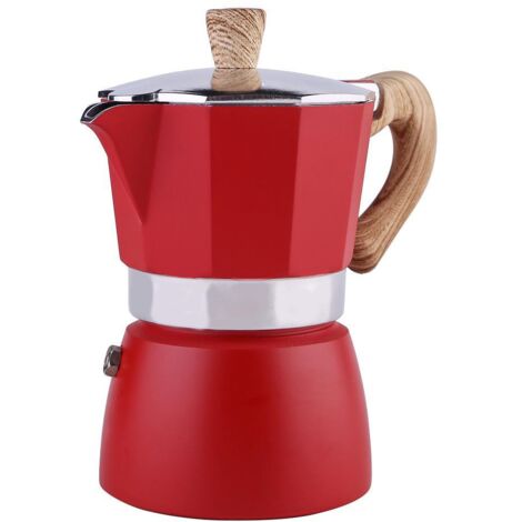 Tragbare Mokkakanne aus Aluminium (150 ml/300 ml) – Italienische Kaffeemaschine für hausgemachten Espresso, Cold Brew Cappuccino und Latte Macchiato