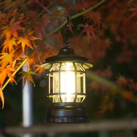 Tragbare Retro-Campinglampe – Superhelle LED-Außenleuchte mit Akkuladegerät