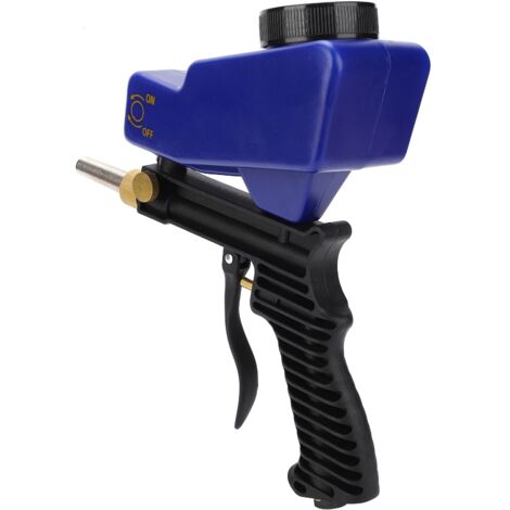 Tragbare Sandstrahlpistole mit Schwerkraftzufuhr, Druckluft-Sandstrahlgerät 70–150 PSI, 6000 U/min
