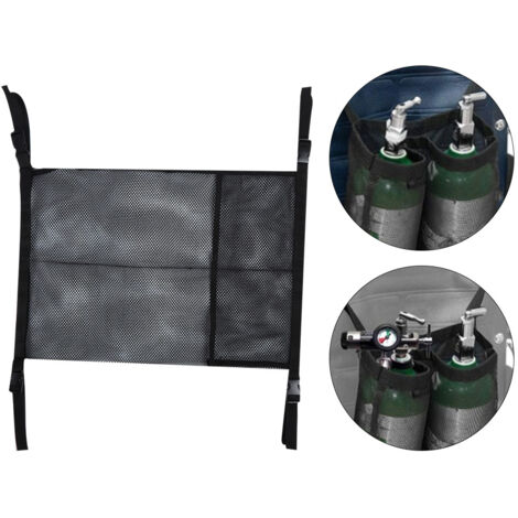 Tragbare Sauerstoffflaschen-Tragetasche, schwarzes Nylongewebe, 64 x 46 cm, Rollstuhlzubehör