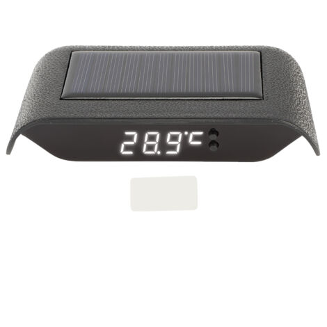 Tragbare Solar-LED-Digitaluhr für Auto und LKW – Hellweißes Deko-Accessoire