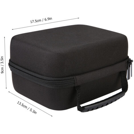 Tragbare Tasche für ätherische Öle, kompakter schwarzer Organizer mit Innentasche, 17,5 x 13,5 x 9 cm