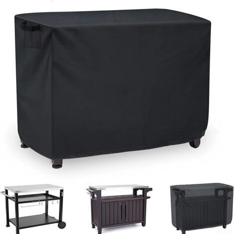Tragbare Tischdecke, wasserdicht und staubdicht, Outdoor-Tischabdeckung mit 420D Oxford-Gewebe und verstellbarem Kordelzug (140 x 61 x 81 cm)