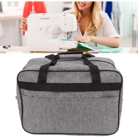 Tragbare und universelle Trage- und Aufbewahrungstasche für Nähmaschinen – 46 x 23 x 31 cm, aus Canvas – Handtasche und Tragetasche mit zahlreichen Fächern und einem Koffergriff