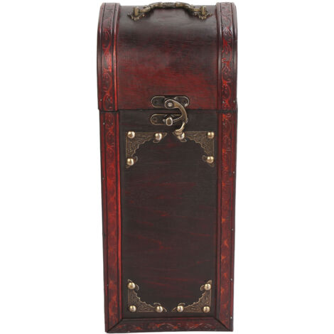 Tragbare Vintage-Weinkiste aus Holz für eine einzelne Flasche, dekorative Aufbewahrungsbox